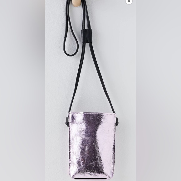 NWT Free People Glitter Damsel Crossbody Pink - Picture 1 of 4
